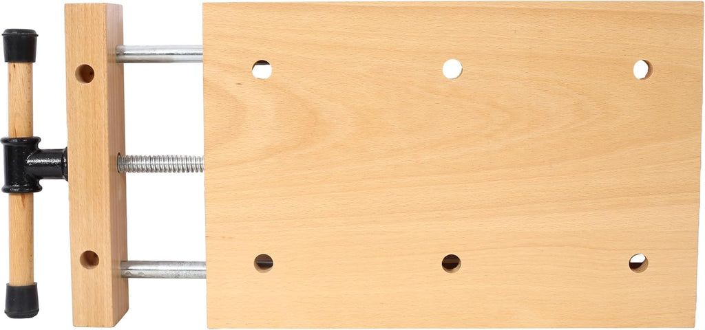 Portable Woodworking Bench Vise with 2 G-Type Fixing Clips, 4 Limit Blocks & Quick-Release Handle - Work Bench for Wood Processing