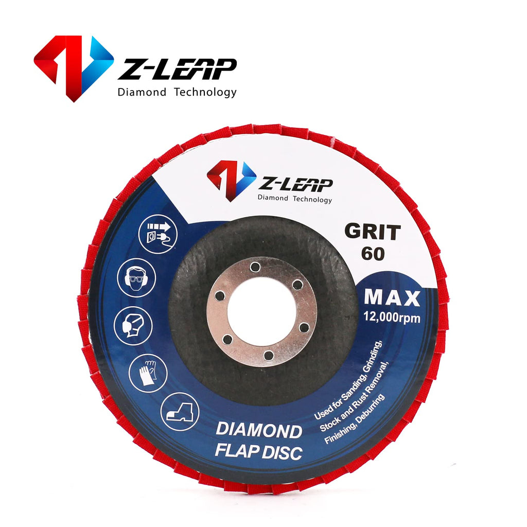 5Inch/125mm Flap Diamond Grinding Wheels Sanding Abrasive Disc for Metal Wood Stone Tile Marble Glass (4pack)