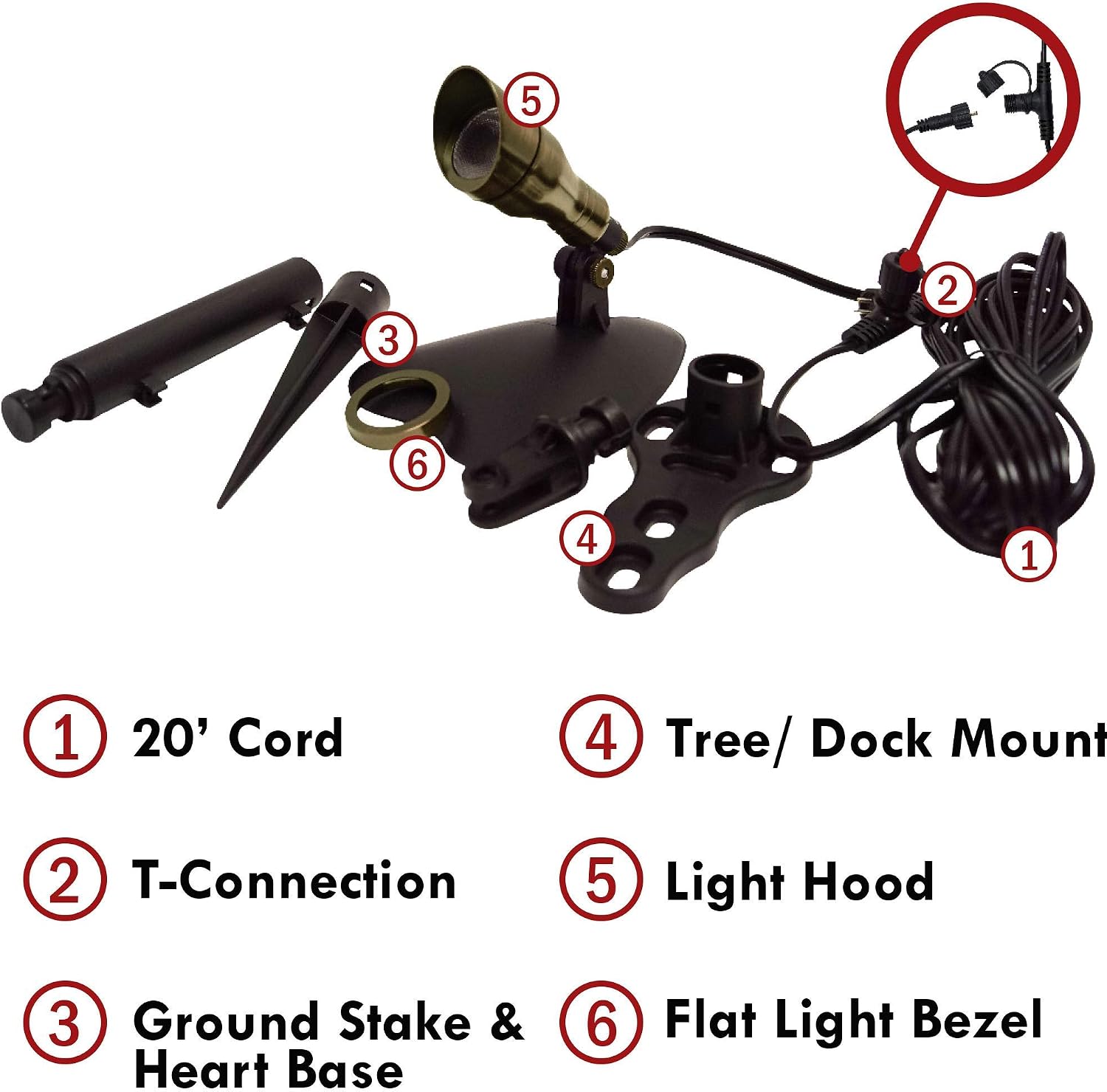 Ignite Landscape Lighting 3-Watt Brass LED Color Changing Spotlight for Landscape Lighting, Ponds, and Water Features - 3WCC
