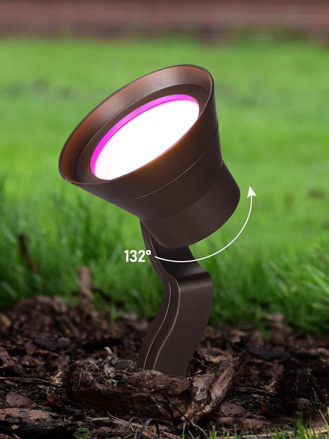 LEONLITE 8-Pack 9W RGB Low Voltage Landscape Lights, Color Changing Wall Wash Landscape Lighting Outdoor, 12-24V LED Landscape Spotlights, Uplight, ETL Listed, Aluminum, IP65 Waterproof