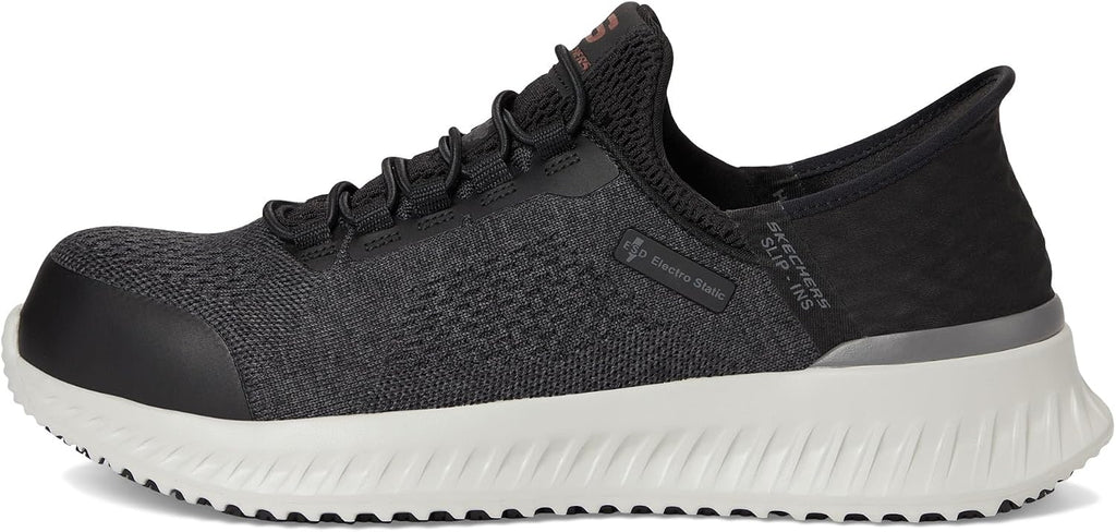 Skechers Men's Tilido Troxin ESD Composite Toe Bungee Slip-On Work Shoe