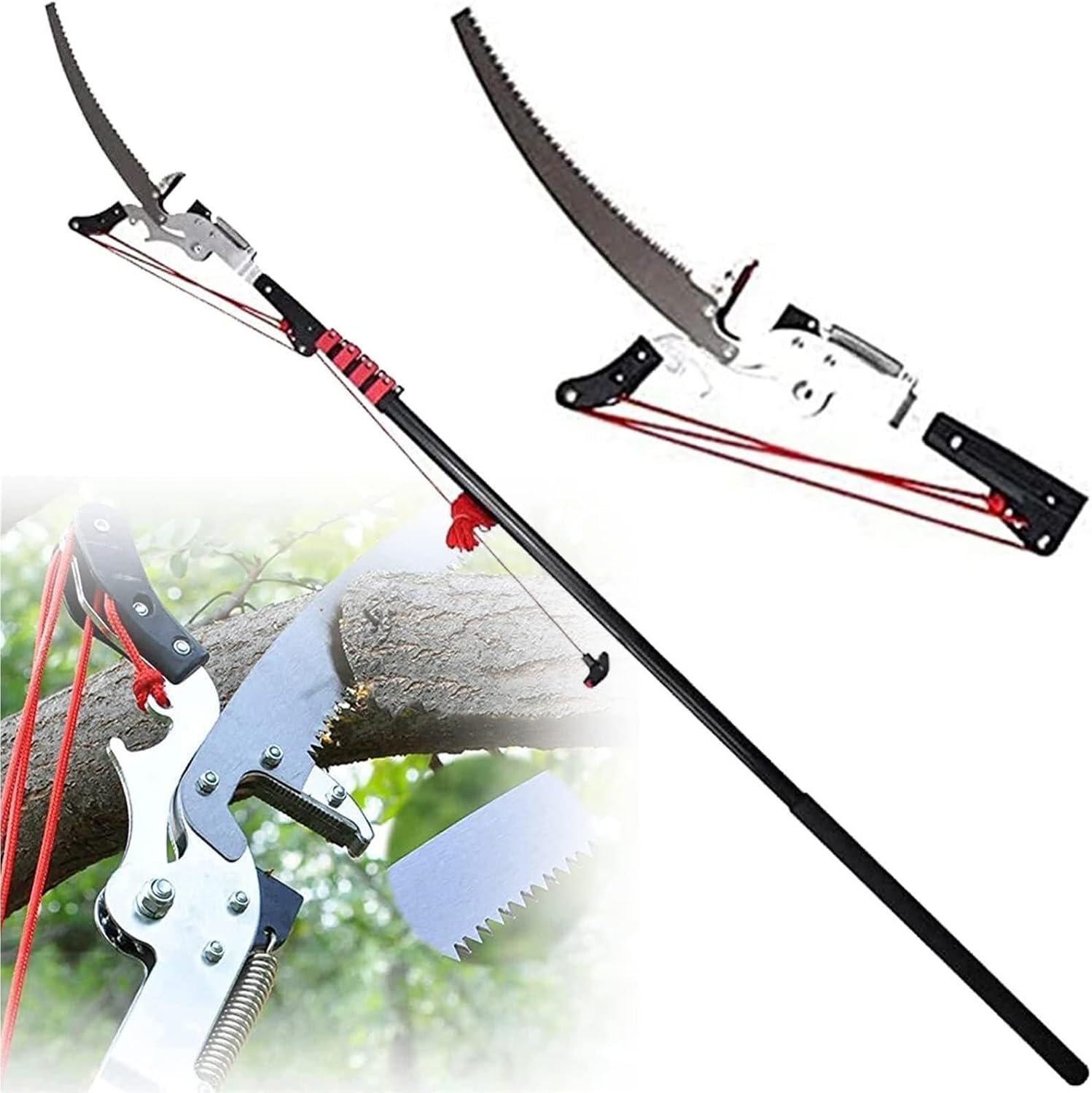 Telescopic Tree Pruners Professional Telescopic Pole Saws Height Extendable Pruning Saw Gardening Branch Saw Loppers Cutter Trimmer Tools for Trimming