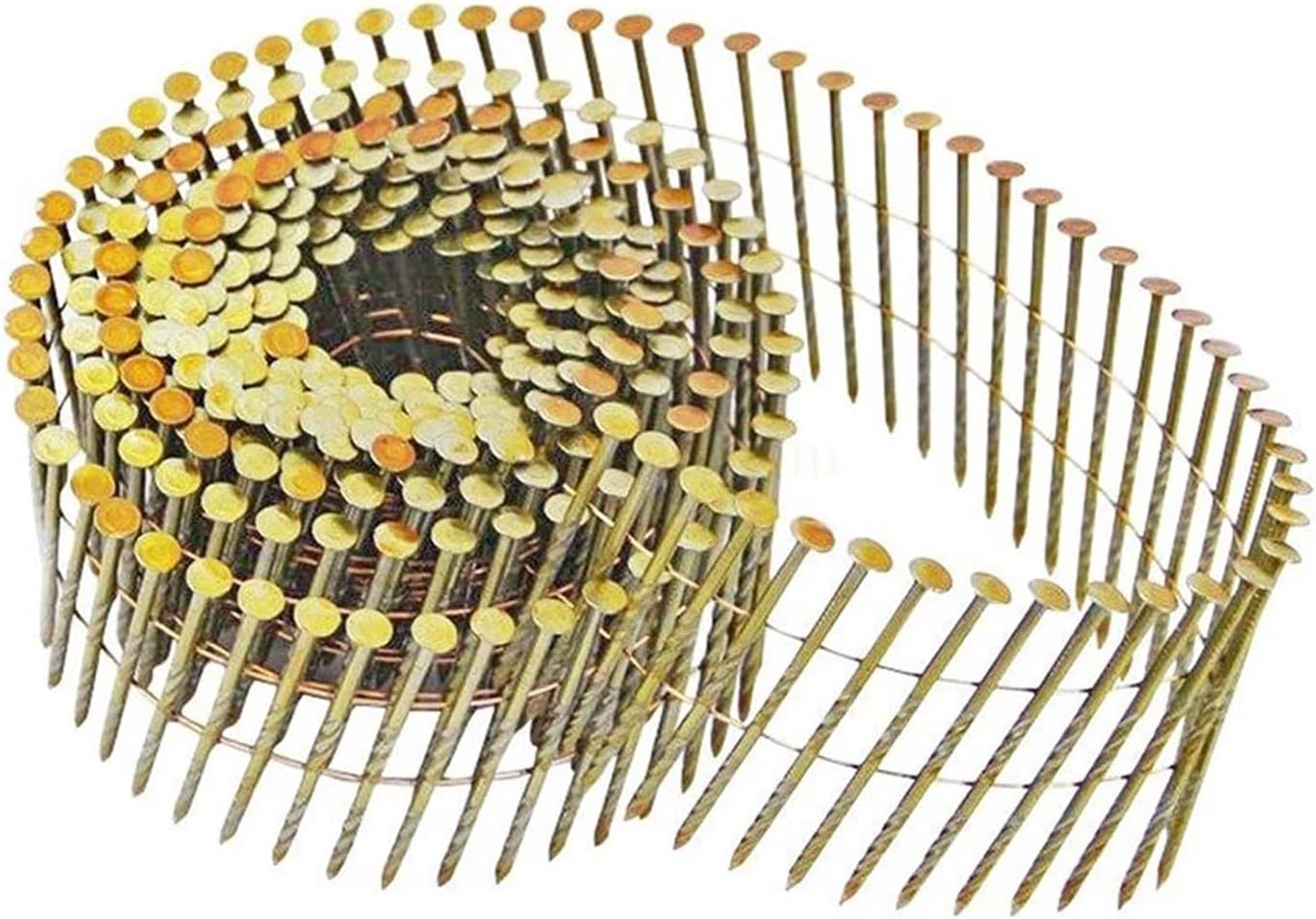 1roll*14000pcs Coil Siding Nails Nailer Collated Wire Full Round Ring Shank Framing Carpentry Nail