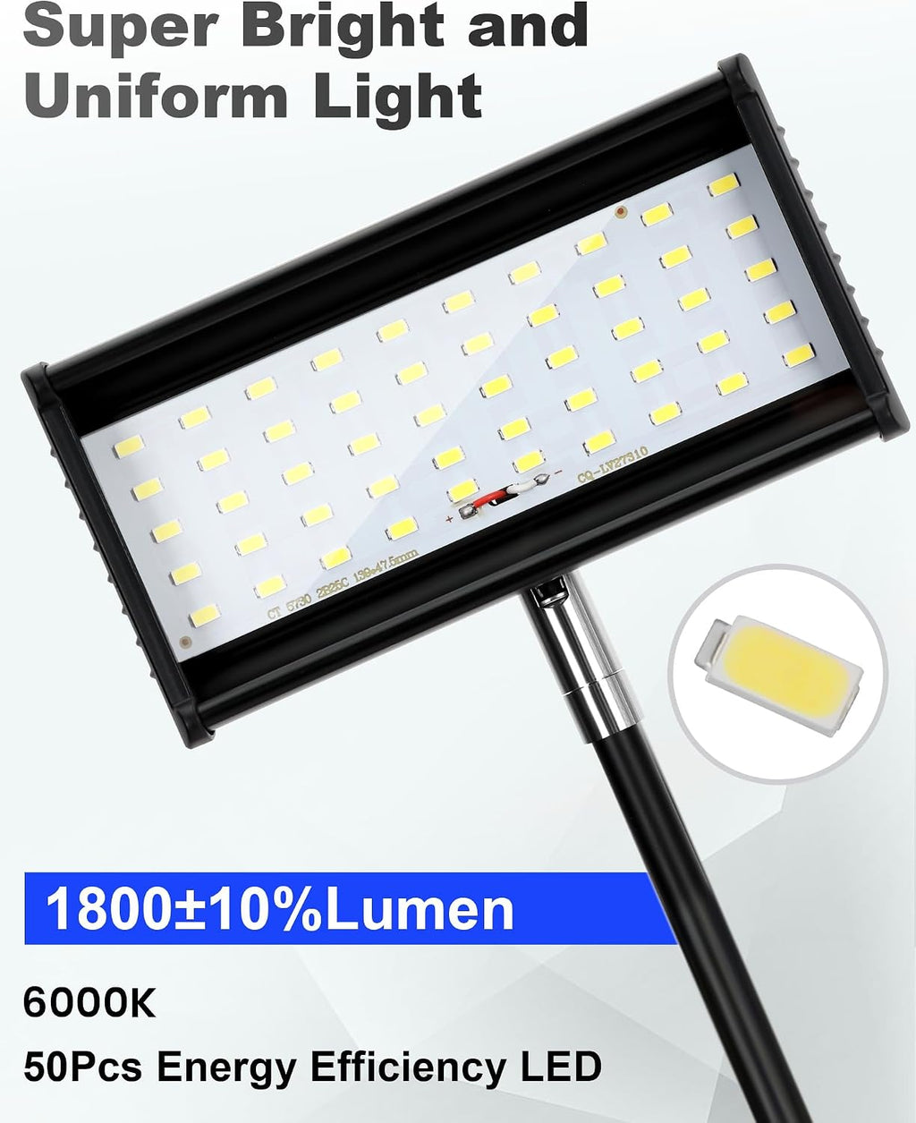 LED Trade Show Display Lights, Connectable for Exhibition Lighting | Energy-Saving Trade Show Lights, Full Accessories, Max 10 Daisy-Chainable, 360° Adjust Light, Two Mount Options