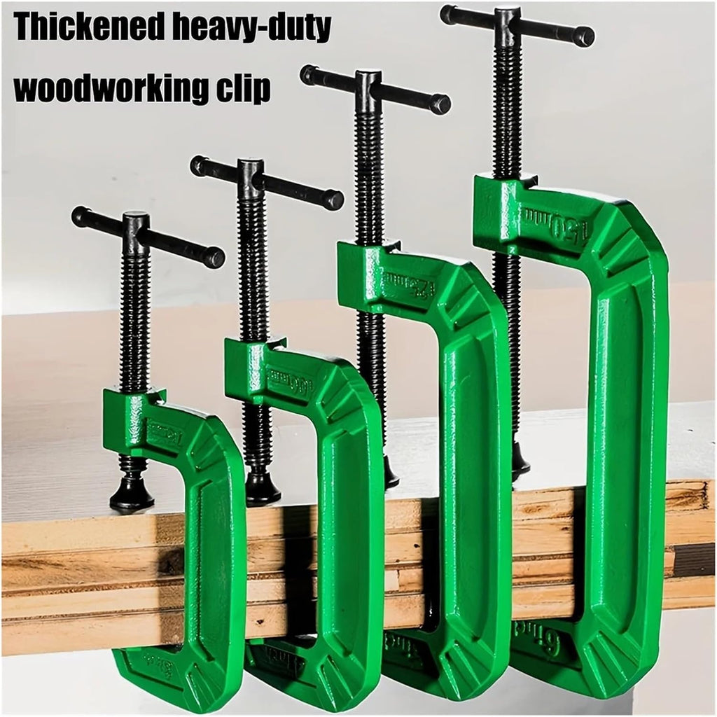 3/4/5/6 Inch Thicken Heavy Steel G Clip C-Clamps Jaw Opening Clamps With Sliding T-Bar Handle For Woodworking, Welding, Building(5 inches)