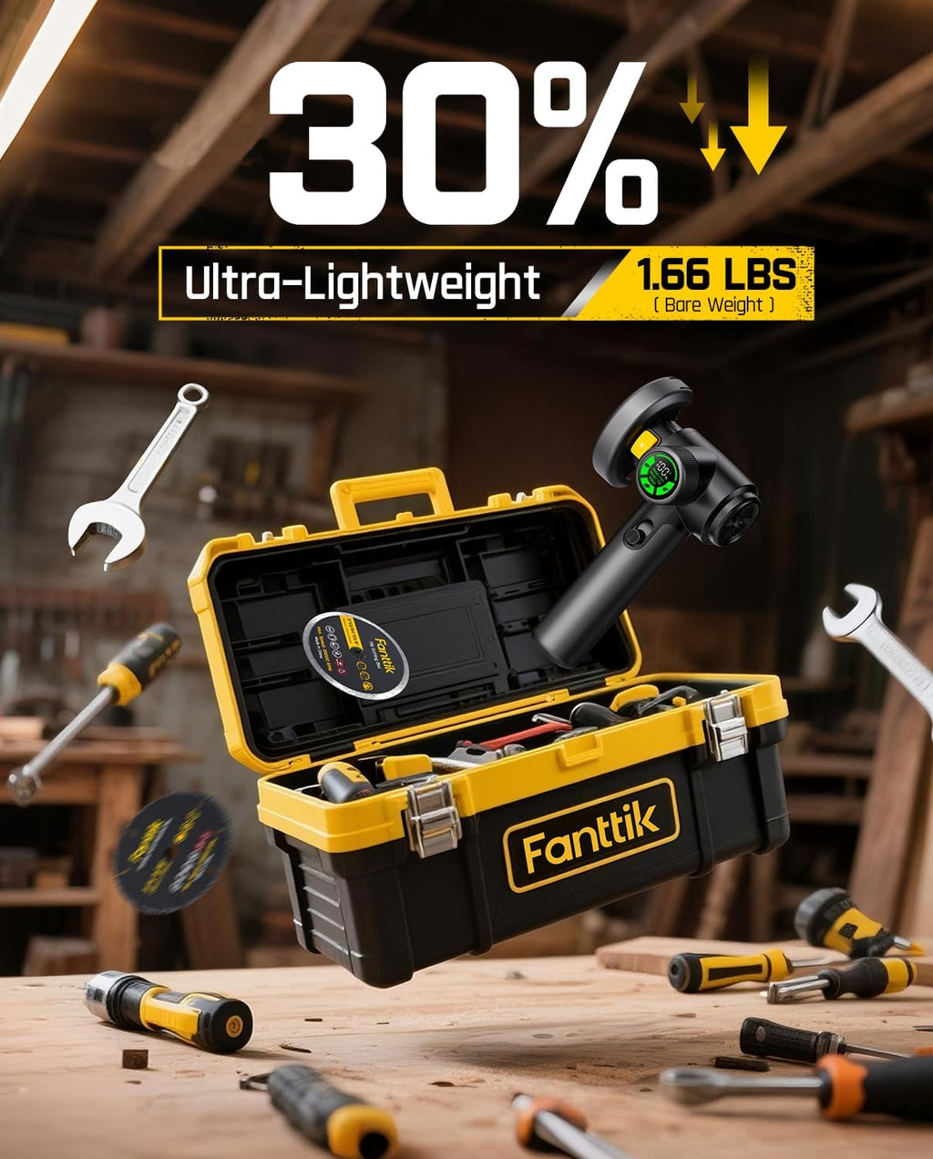 Fanttik R11 Pro Brushless Cordless Mini Reciprocating Saw & Fanttik M10 ACE Cordless Angle Grinder Brushless