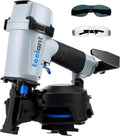 toolant Roofing Nailer, Pneumatic Roofing Nail Gun for 3/4' to 1-3/4' Nails, 120 Coil Capacity, 70-120 PSI, 15 Degree, Heavy Duty Roofing Tool for Asphalt Roofing Shingles, Fencing, and Wood Siding