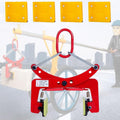 Heavy Duty Carrying Clamps for Granite Lifting - with 4 Pcs Rubber Pats, 2.4-7.1in/3.9-11.8in/4.7-9.4in Wide Jaw Opening Stone Lifting Fixture Clamp, Slab Lifter Tools Ca