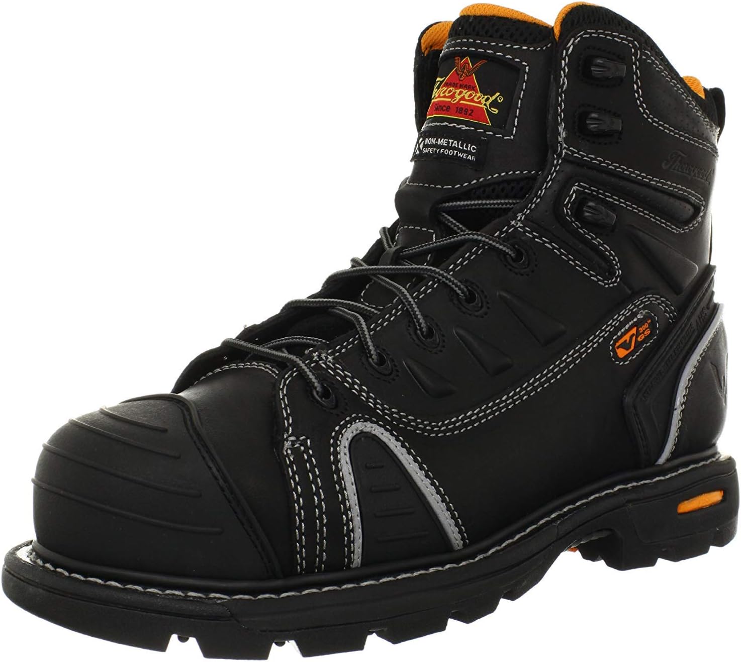Thorogood GEN-Flex2 6' Composite Safety Toe Work Boots For Men - Breathable Heavy-Duty Toe Cap Boots With Goodyear Storm Welt, Slip-Resistant Outsole and Comfort Insole