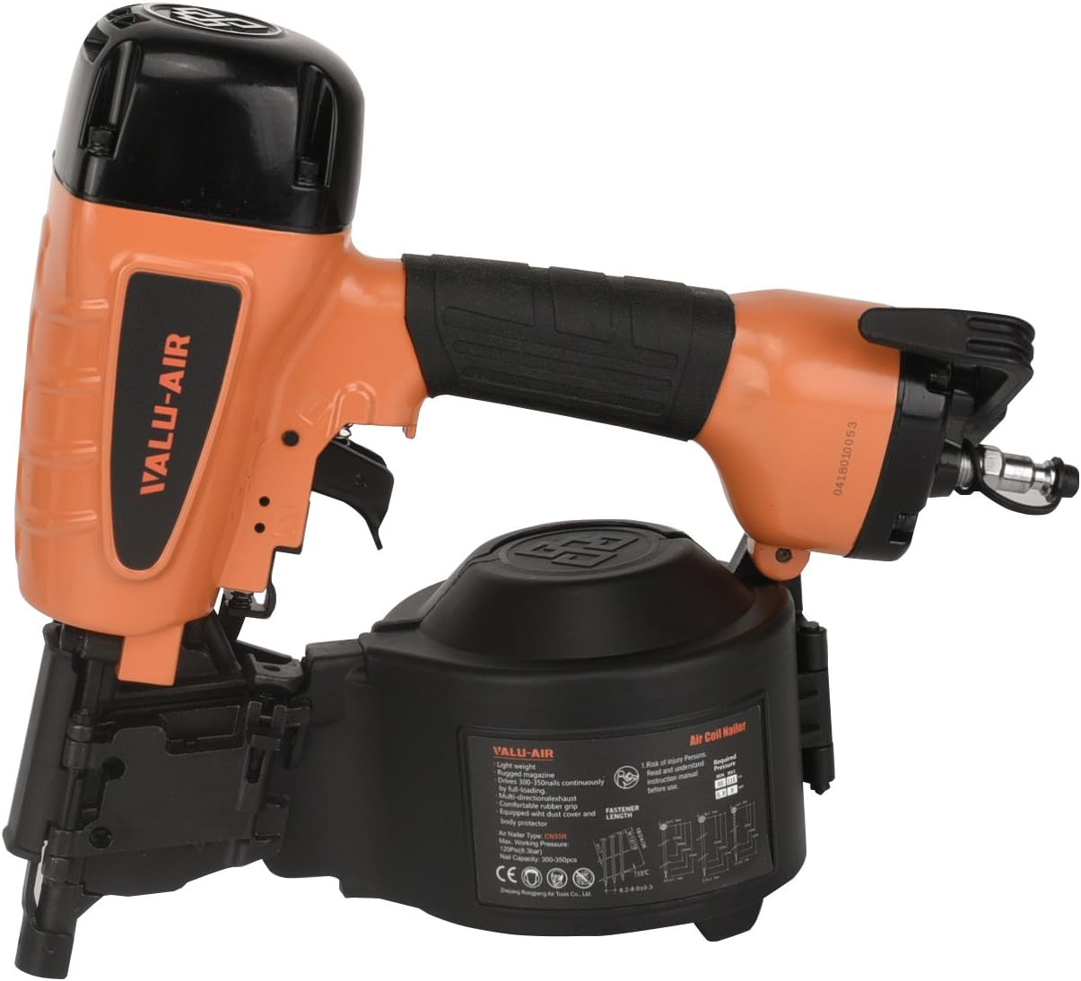 Valu-Air CN55R 15-Degree Pneumatic Coil Siding Fencing Nailer - 1-inch to 2-1/4-Inch for Siding, Fiber Cement, Fencing, Cedar Shake and Soffit Applications