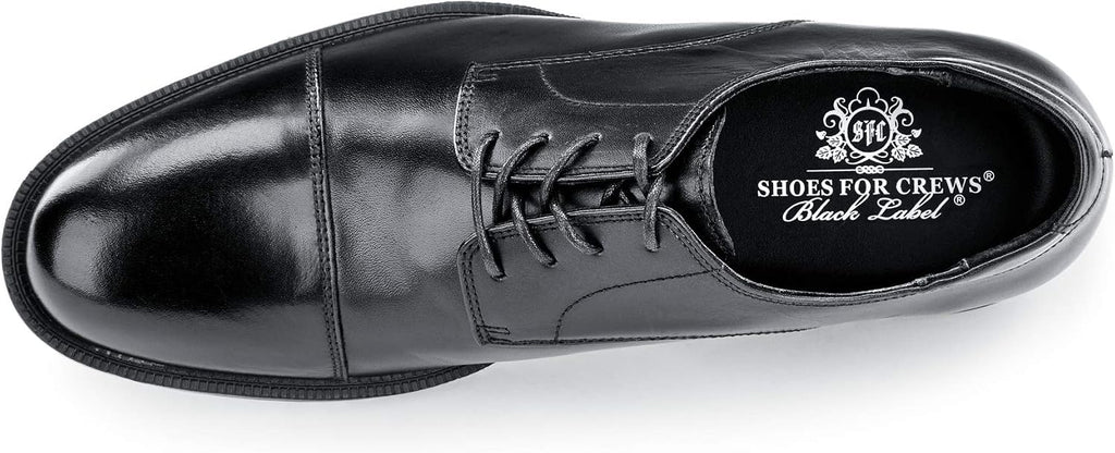 Shoes for Crews Men's Slip-Resistant Oxford - Dressy, Comfortable, Non-Slip Work Shoes for Men in Hospitality, Business Casual Settings, Healthcare - Senator