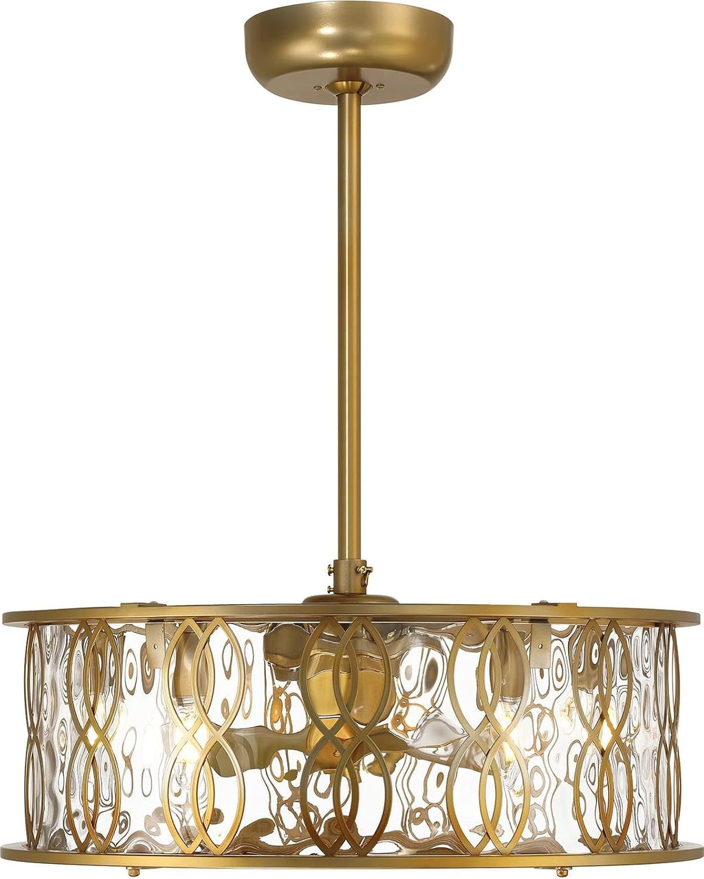 Savoy House Snowden 24 in. Indoor Burnished Brass Ceiling Fan Dallier with LED Bulbs 24-FD-2008-171
