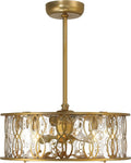 Savoy House Snowden 24 in. Indoor Burnished Brass Ceiling Fan Dallier with LED Bulbs 24-FD-2008-171