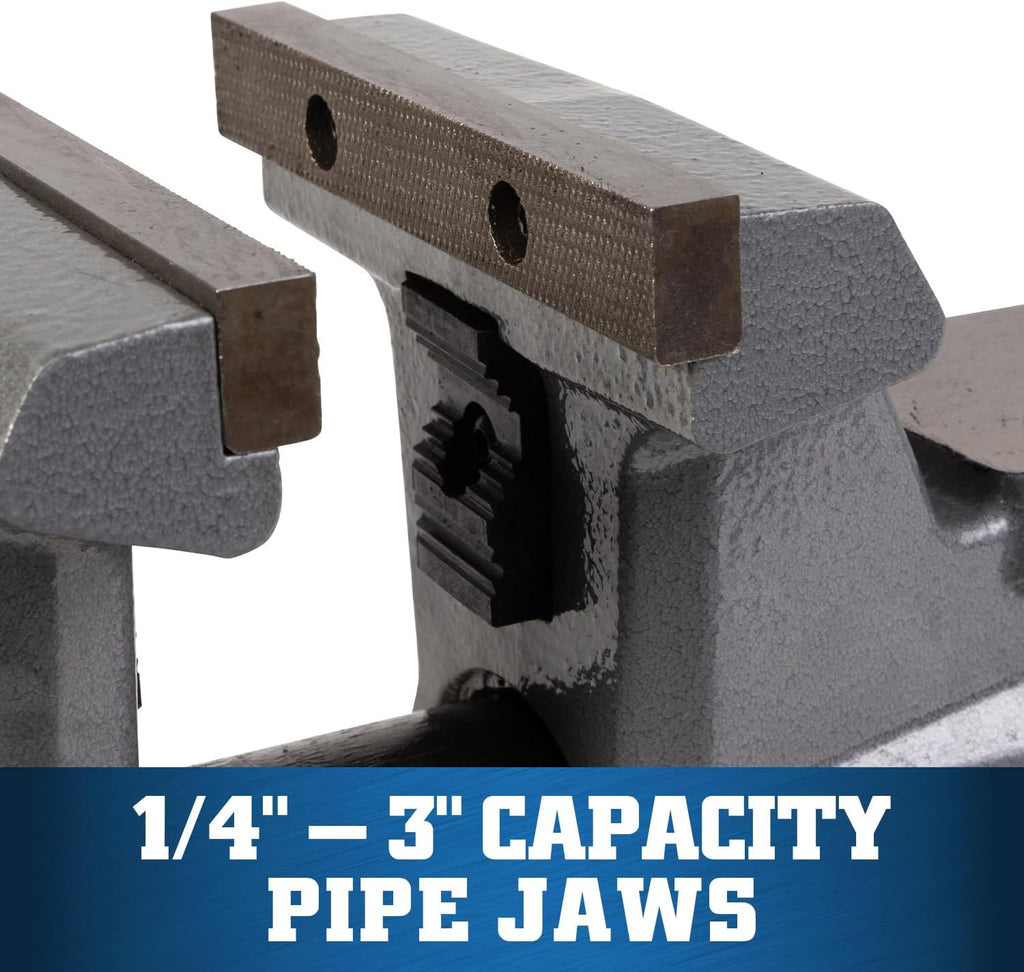Wilton Mechanics Pro Bench Vise, 5-1/2' Jaw Width, 5' Jaw Opening, 3-5/8' Throat (Model 855M)