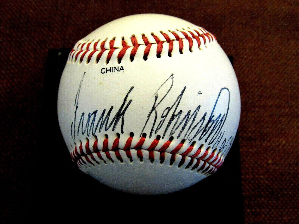 Frank Robinson Hof 82 s Orioles Signed Auto Vtg Field Of Dreams Baseball Jsa - Autographed Baseballs