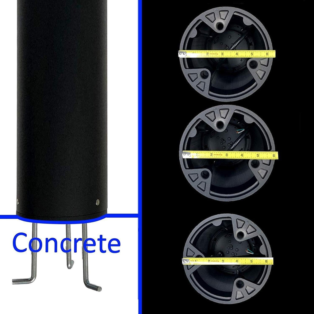 LED Bollard Landscape Lights 25' 10W 3000K 120V-277V Commercial/Residential Modern Ballard Lighting Fixture for Garden, Pathway, Driveway Electric Light. ETL Listed.