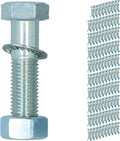 AB Tools M16 (16mm) x 65mm High Tensile Tow Bar Ball Fixing Bolts Washers + Nuts 100 Pack