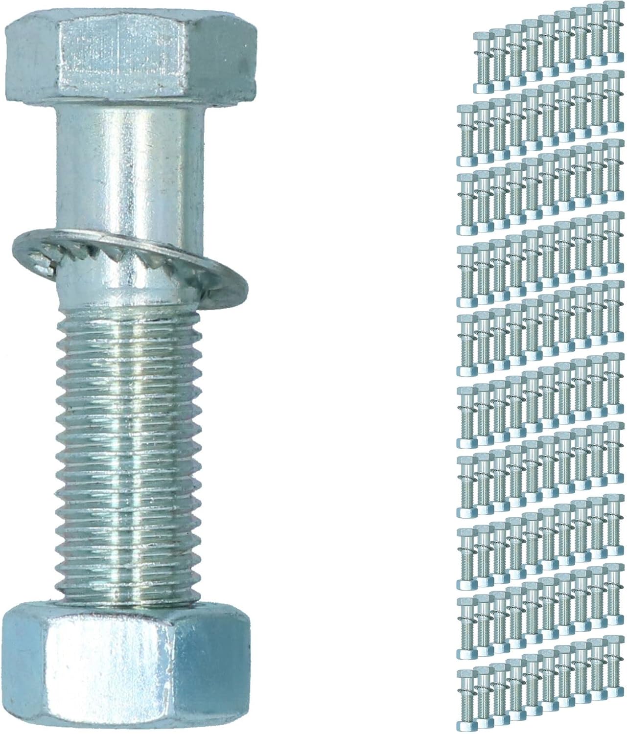 AB Tools M16 (16mm) x 65mm High Tensile Tow Bar Ball Fixing Bolts Washers + Nuts 100 Pack