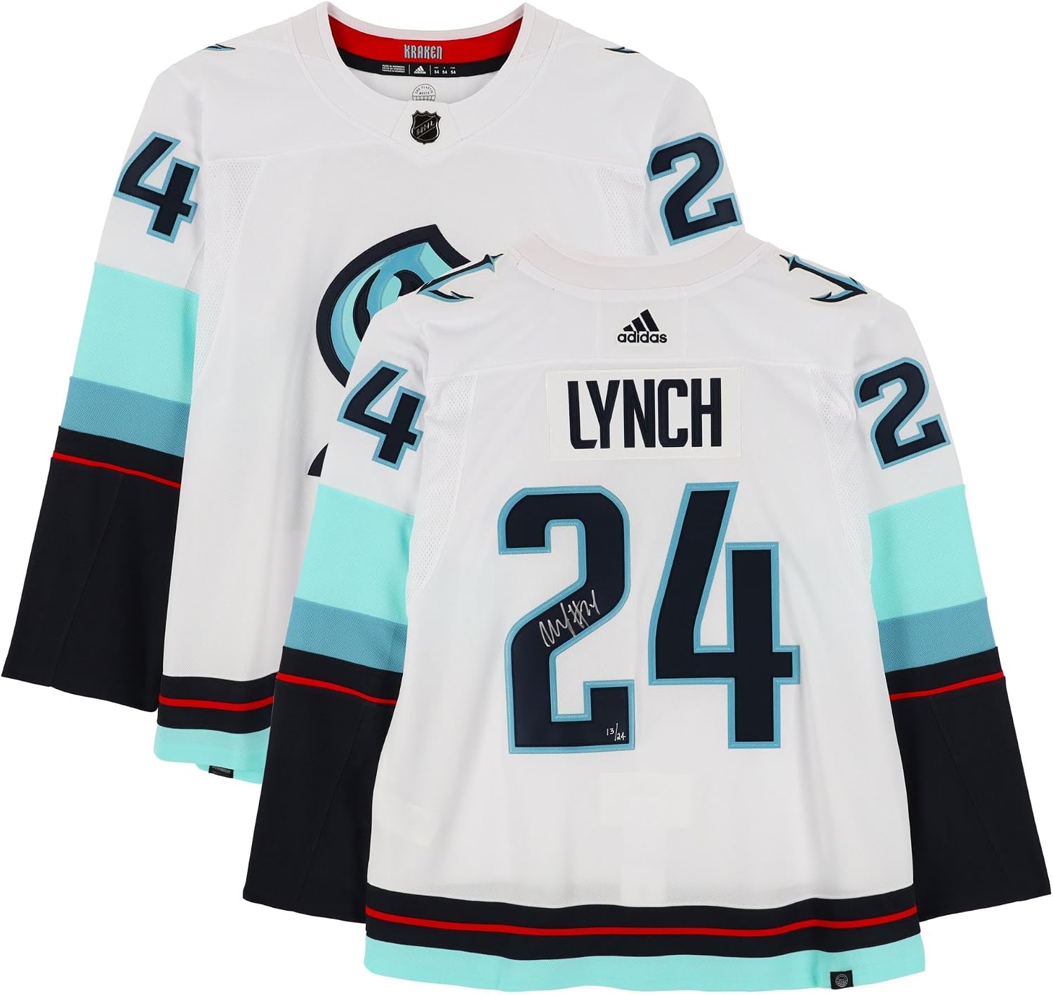Marshawn Lynch Seattle Seahawks Autographed Lynch Seattle Kraken Jersey - Limited Edition of 24 - Autographed NFL Jerseys