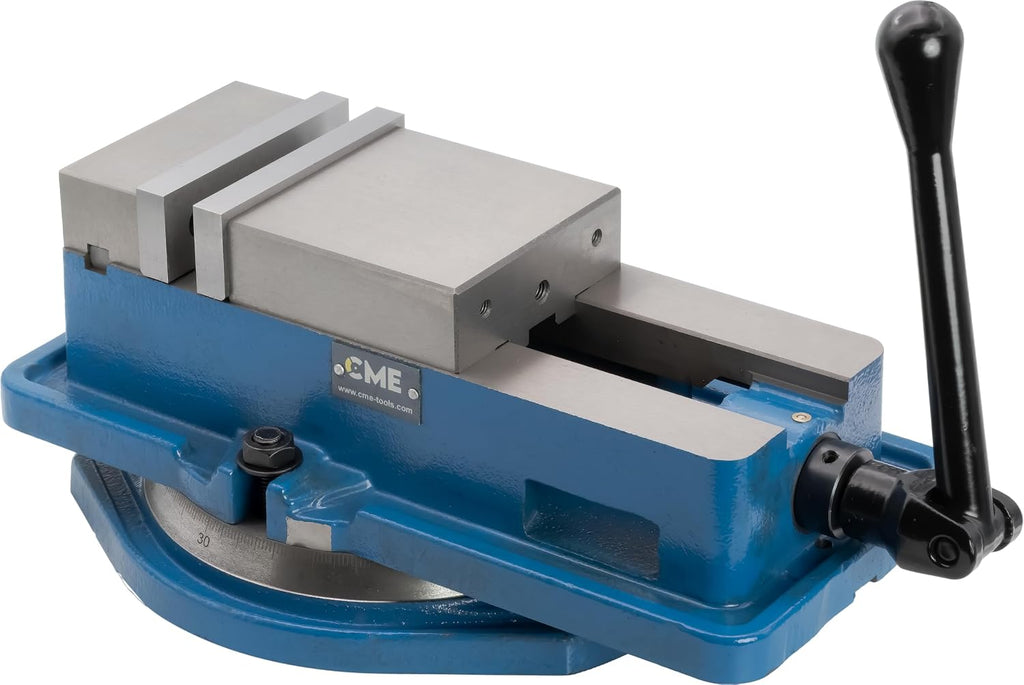 CME CNC Milling Vise with Swivel Base, Angle Lock Design, 4' Jaw Width, 4' Maximum Opening