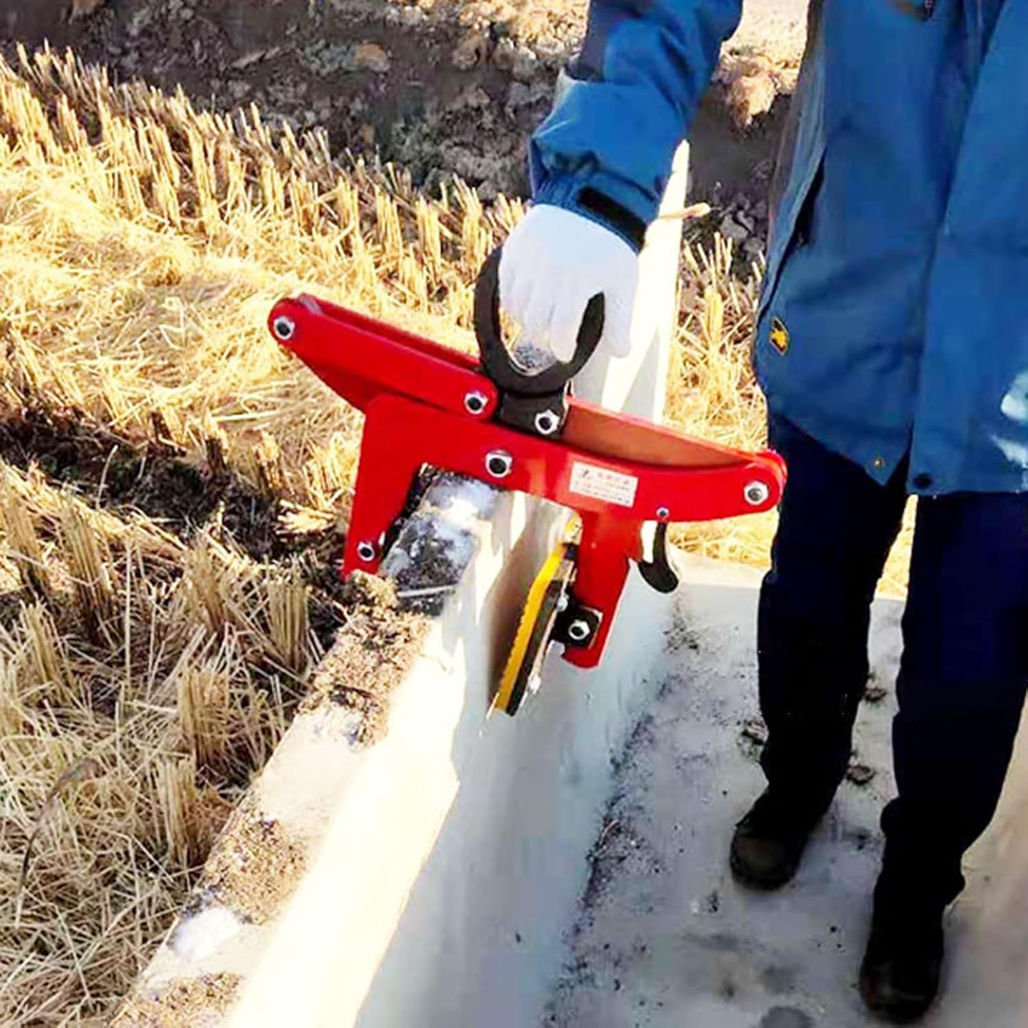 Vertical Adjustable Jaw Opening Slab Lifter Red Lifting Clamps Grabber 2-12 CM, for Hanging Stone Transportation, Steel Single Scissor Puller Hoisting(Opening 4-8 cm/1.6-3.1 in)