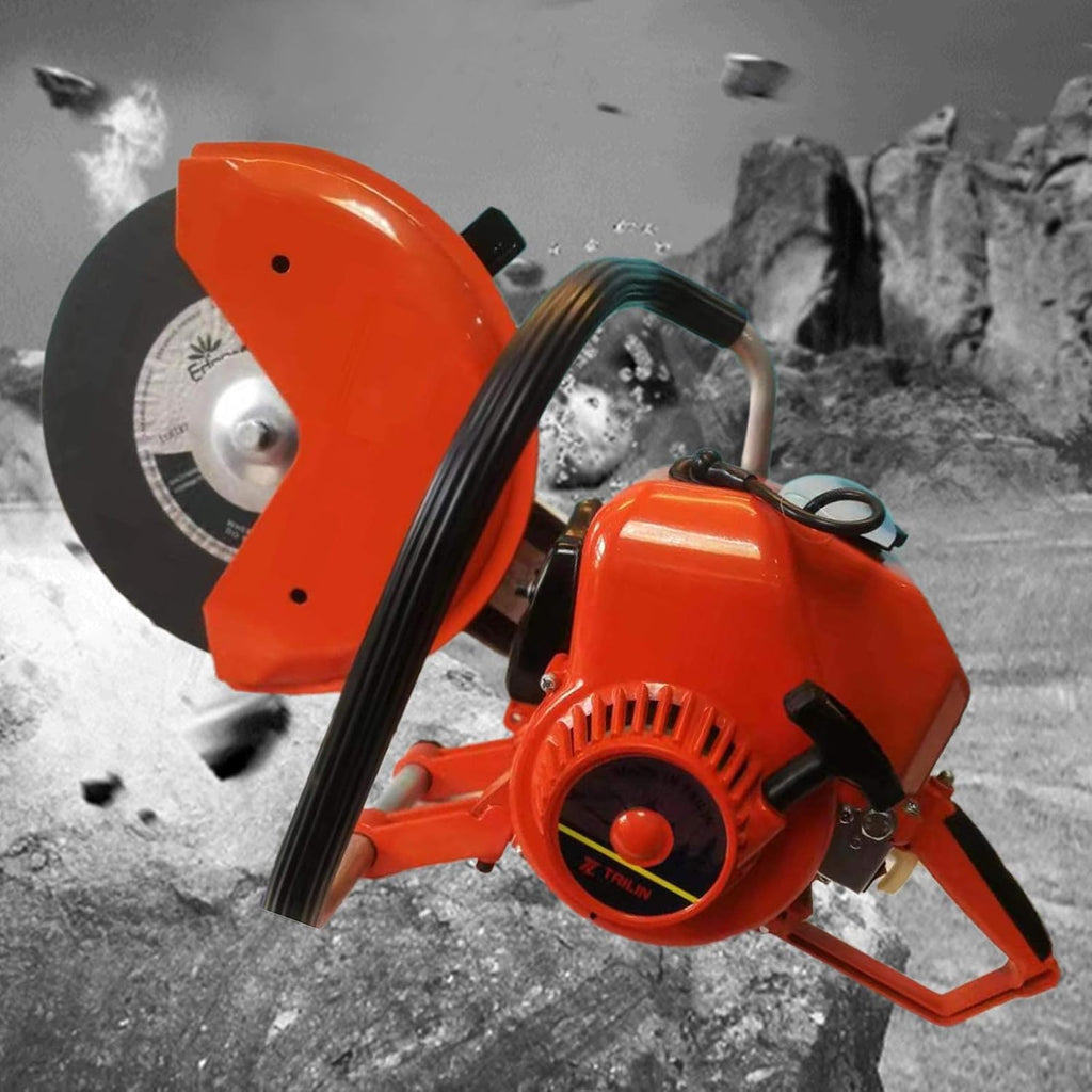 Circular Saw Cutter,Electric 106.8CC 2 Stroke Concrete Saw Tools,6.8HP Demolition Saw Concrete Cutter w/3.93 in Cutting Depth,Gas Power Cement Masonry Cutting Concrete Cut,Gasoline Cutting Saws