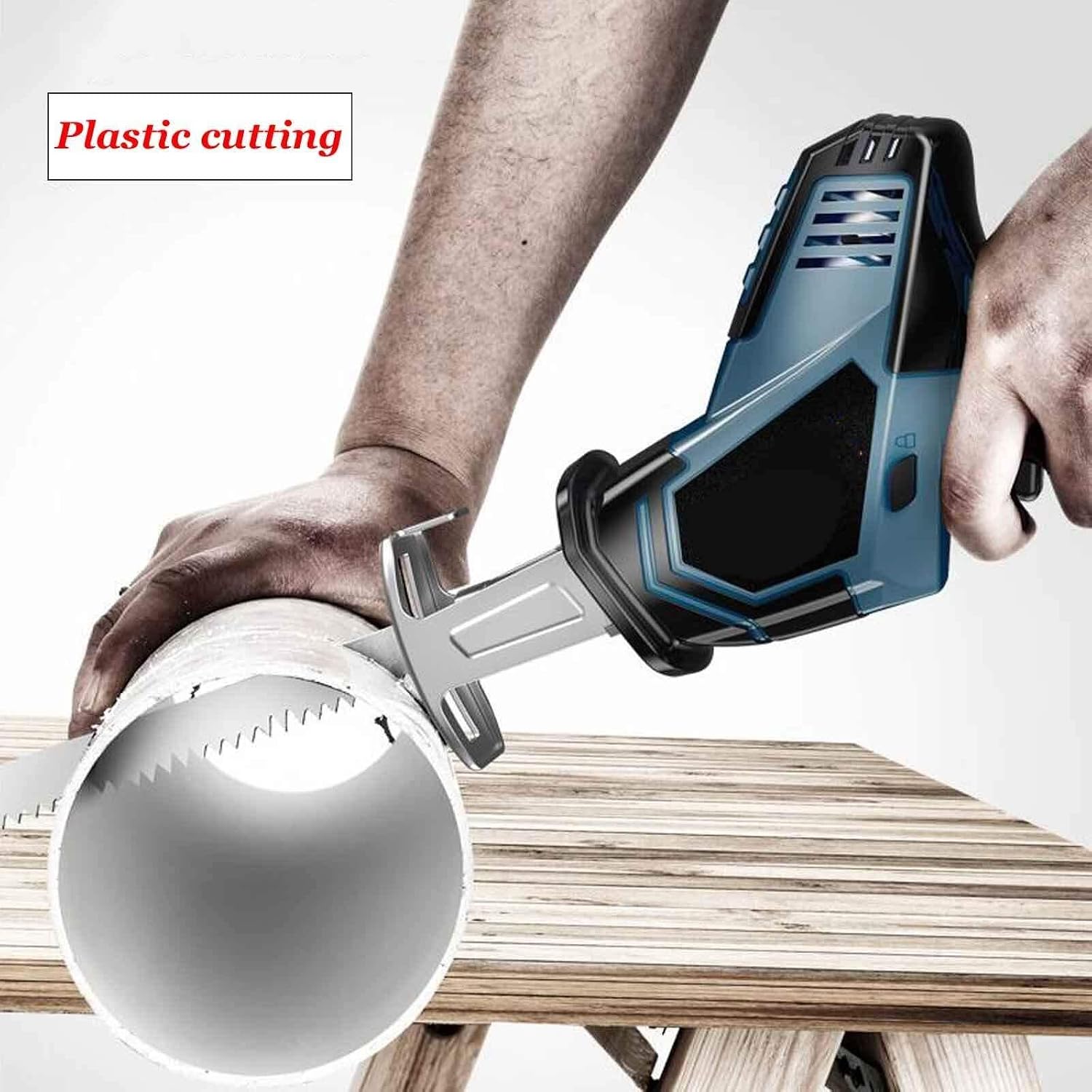 12V Reciprocating Saw Mini Cordless Electric Chain Saw Rechargeable Household Cutting Electric Saw is Light