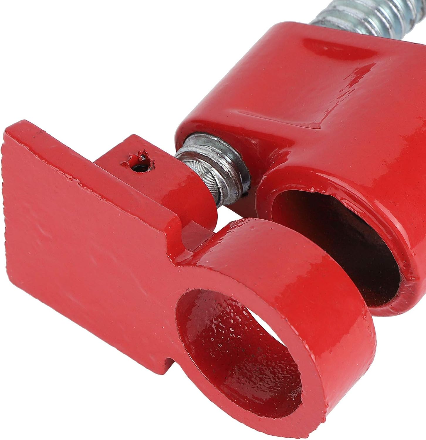 Wood Gluing Pipe Clamp Set, Heavy Duty Cast Iron with Large Feet and Ergonomic Handle, for Woodworking Workbench 3/4 Inch Threaded Pipe