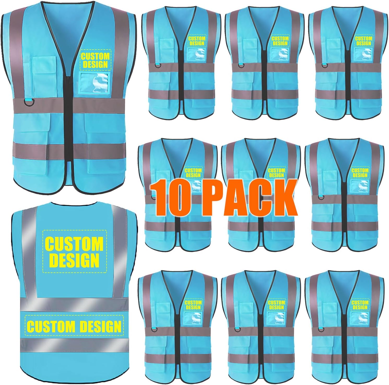 Custom Safety Vest Class 2 High Visibility Reflective Vest