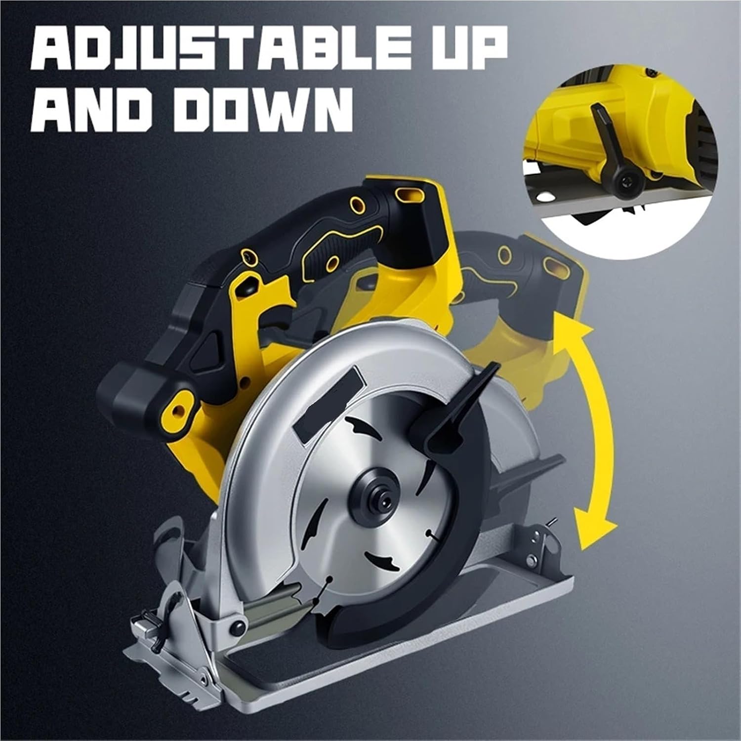 Reciprocating Saw, Electric 7in Brushless Circular Saw For Battery ﻿Pin Cordless Handheld Woodwork Cutting
