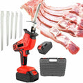 Electric Meat and Bone Saw, Cordless Professional Butcher Reciprocating Saw, Efficient and Fast Cutting of Meat, Wood, LED Auxiliary Lighting