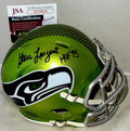 Steve Largent signed Seattle Seahawks Flash mini helmet autographed W/ HOF 2 JSA - Autographed NFL Mini Helmets