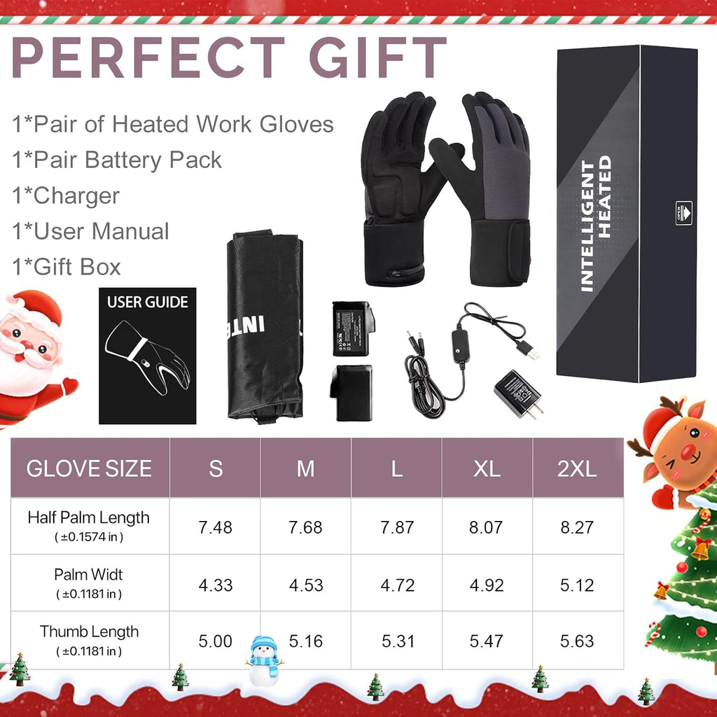Heated Work Gloves for Men Women - Rechargeable Electric Heating Gloves, Windproof Thermal Gloves with Touchscreen