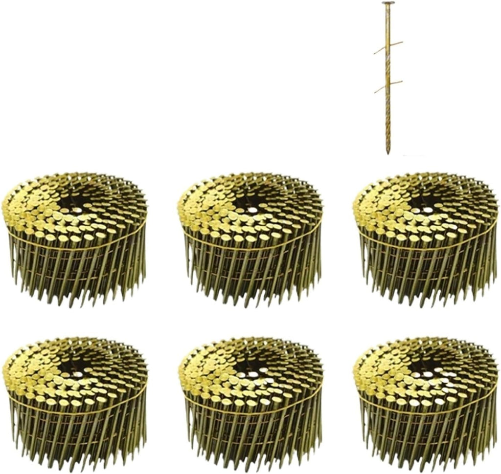 1roll*14000pcs Coil Siding Nails Nailer Collated Wire Full Round Ring Shank Framing Carpentry Nail