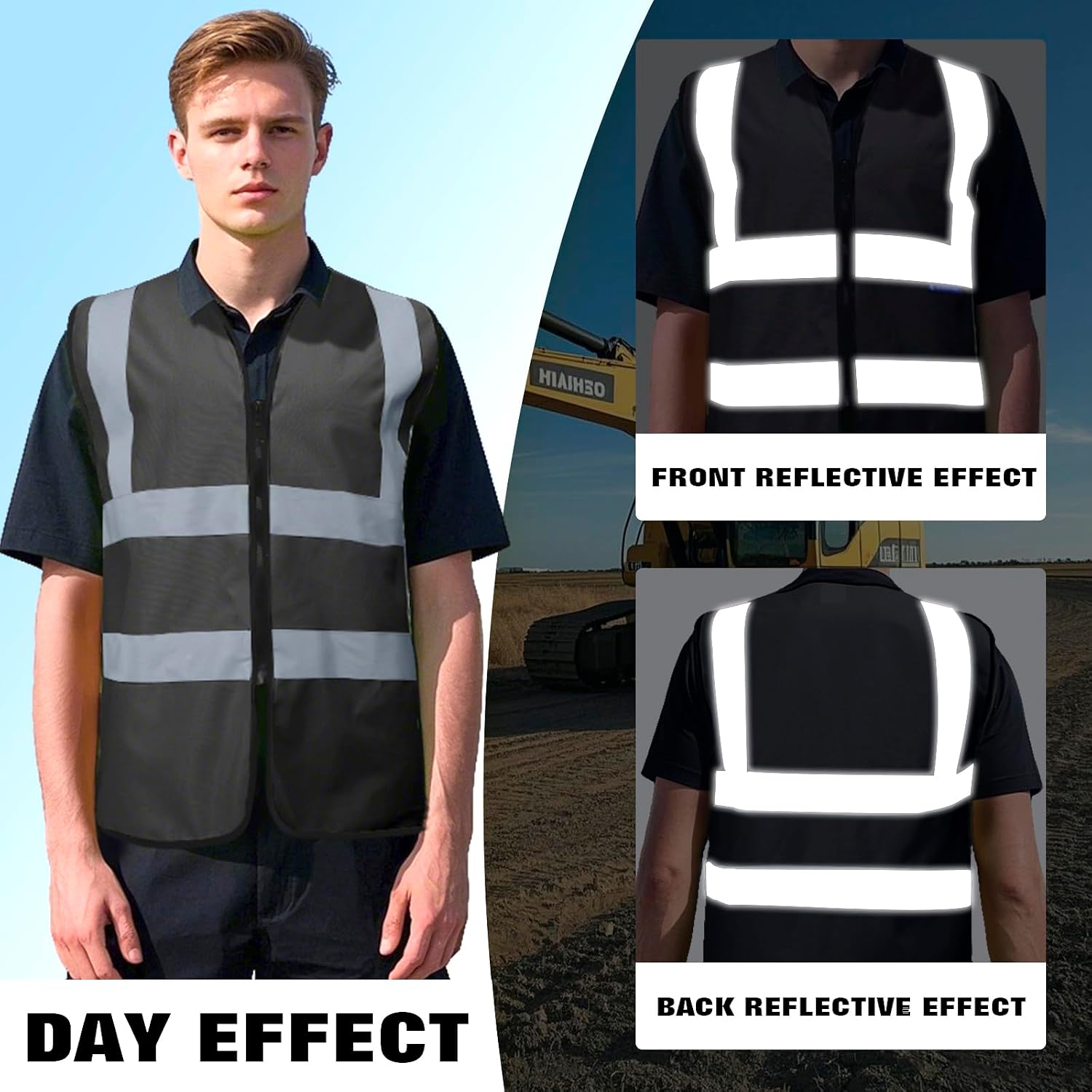 BeautyWill Bulk Custom Logo Safety Vest High Visibility Reflective Work Vests