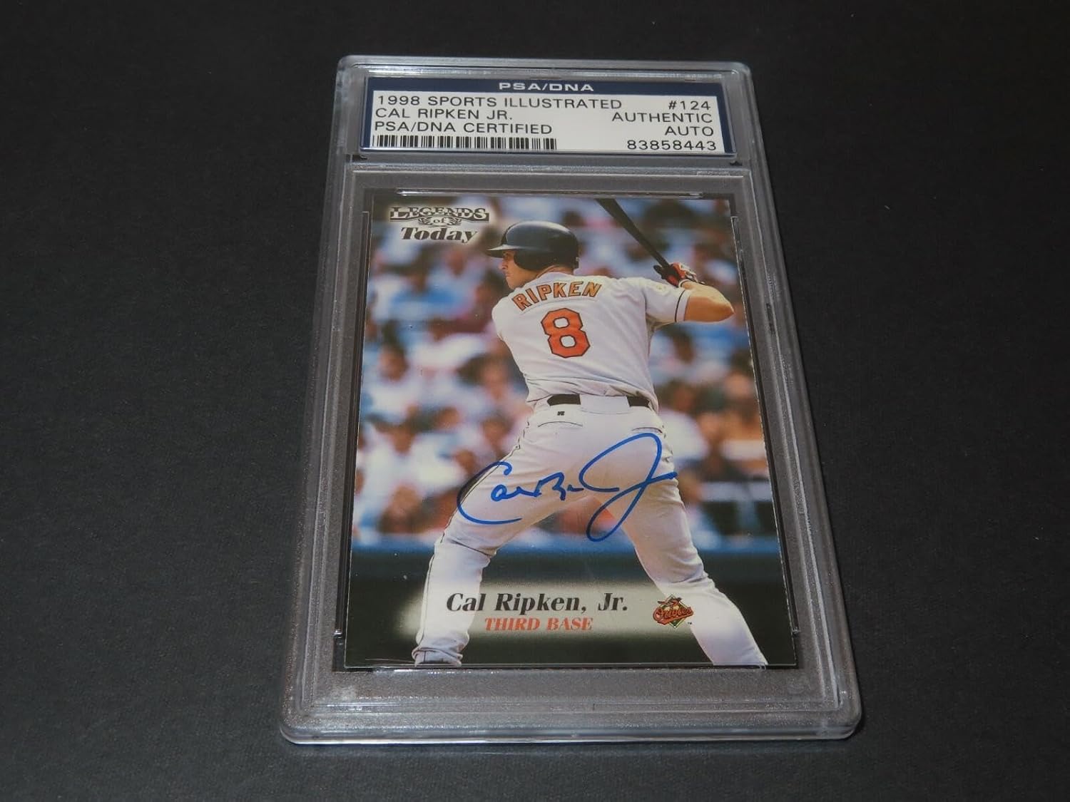Cal Ripken Jr. Signed 1998 Sports Illustrated Card #124 Auto PSA/DNA COA 1A - Autographed MLB Magazines
