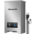 DEWENWILS 300W Low Voltage Landscape Transformer 2-Zone, Stainless Steel Landscape Lighting Transformer with Photocell Sensor & Countdown Timer, 120V AC to 12V/15V AC, Weatherproof for Outdoor Lights