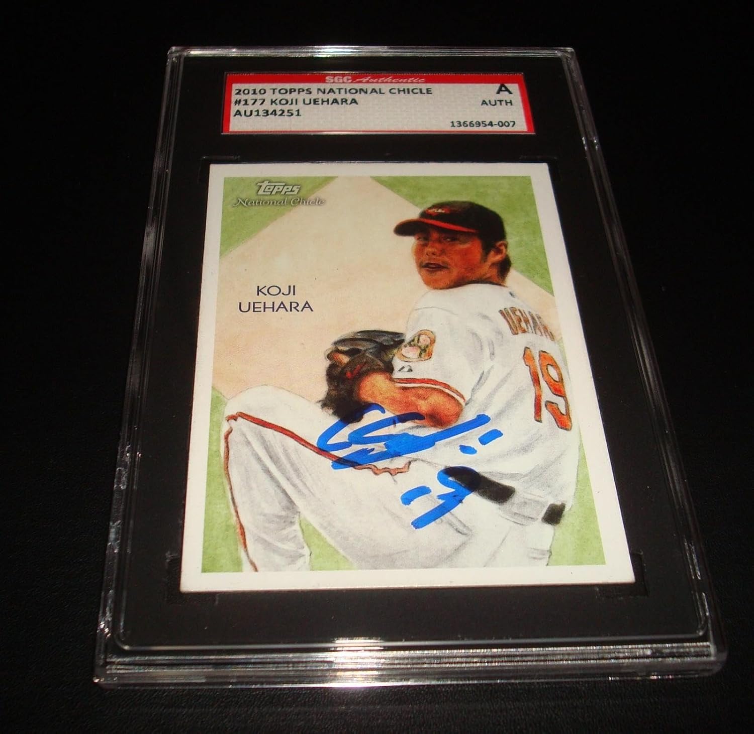 Koji Uehara Orioles 2010 Topps Chicle 2013 Sox RARE Signed SGC Autograph - Baseball Slabbed Autographed Cards