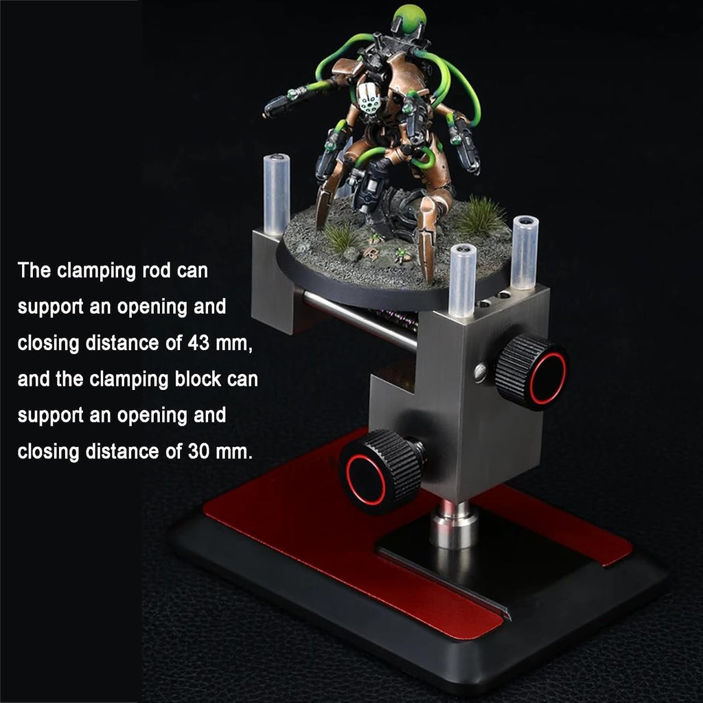 Heavy Duty Mini Bench Vice Clamp, Directional Tabletop Vise, 90° Bend Design, Includes 8 Stainless Steel Pins, for Action Figure, DIY, Jewelry, Watch