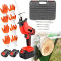 21V Reciprocating Saw, Electric Bone Cutter with 2 Batteries, Portable Butcher Saw and Electric Saws with Heat Dissipation Hole (with 12 Gloves),3AH