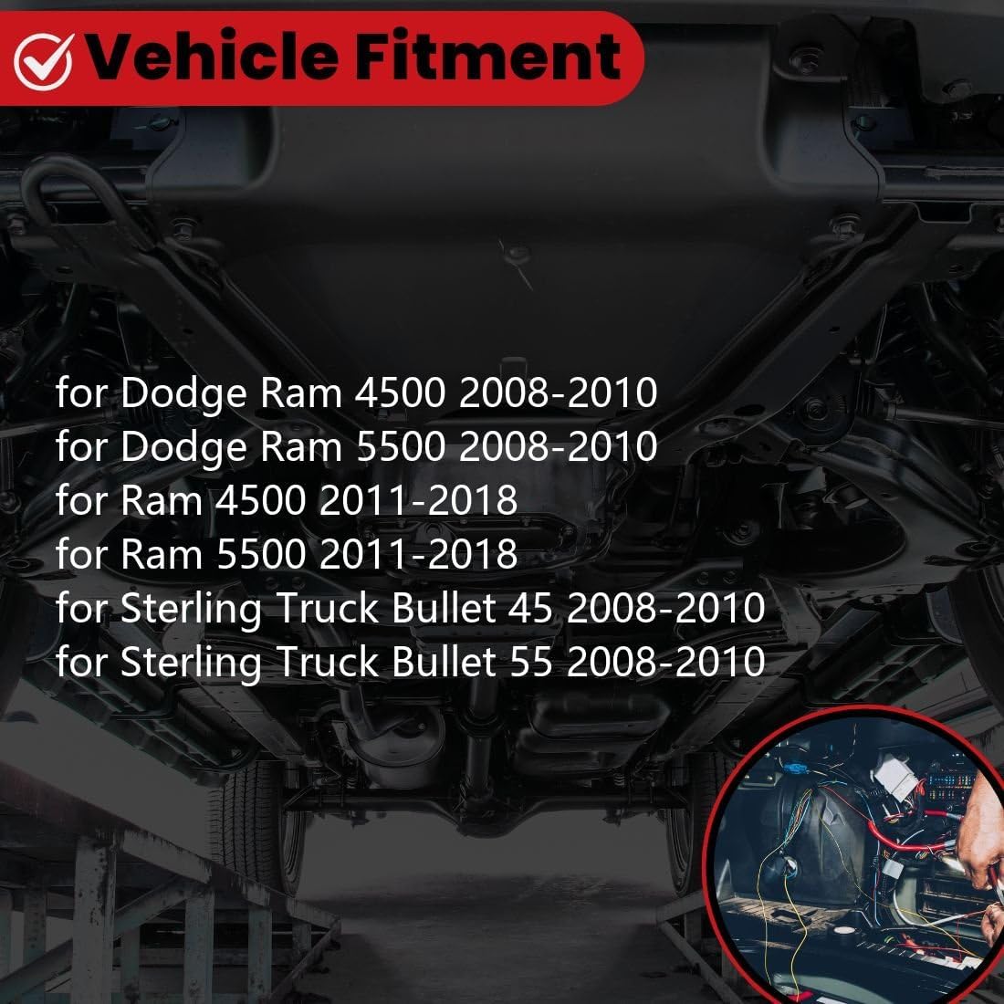 Arrhythmic Suspension Kit, 1X Front Lower Ball Joint for Sterling Truck Bullet 45 6.7L 2008 2009 2010, for Sterling Truck Bullet 55 6.7L 2008 2009 2010, for Ram 4500 6.4L 2014 2015 2016 2017 2018