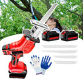Cordless Reciprocating Saw,Electric Bone Saw Butchers Saw,Bone Cutting Saw,Large Capacity Battery-Long-Lasting/Led Lighting,With12 Gloves,for Wood/Metal/PVC Cuting
