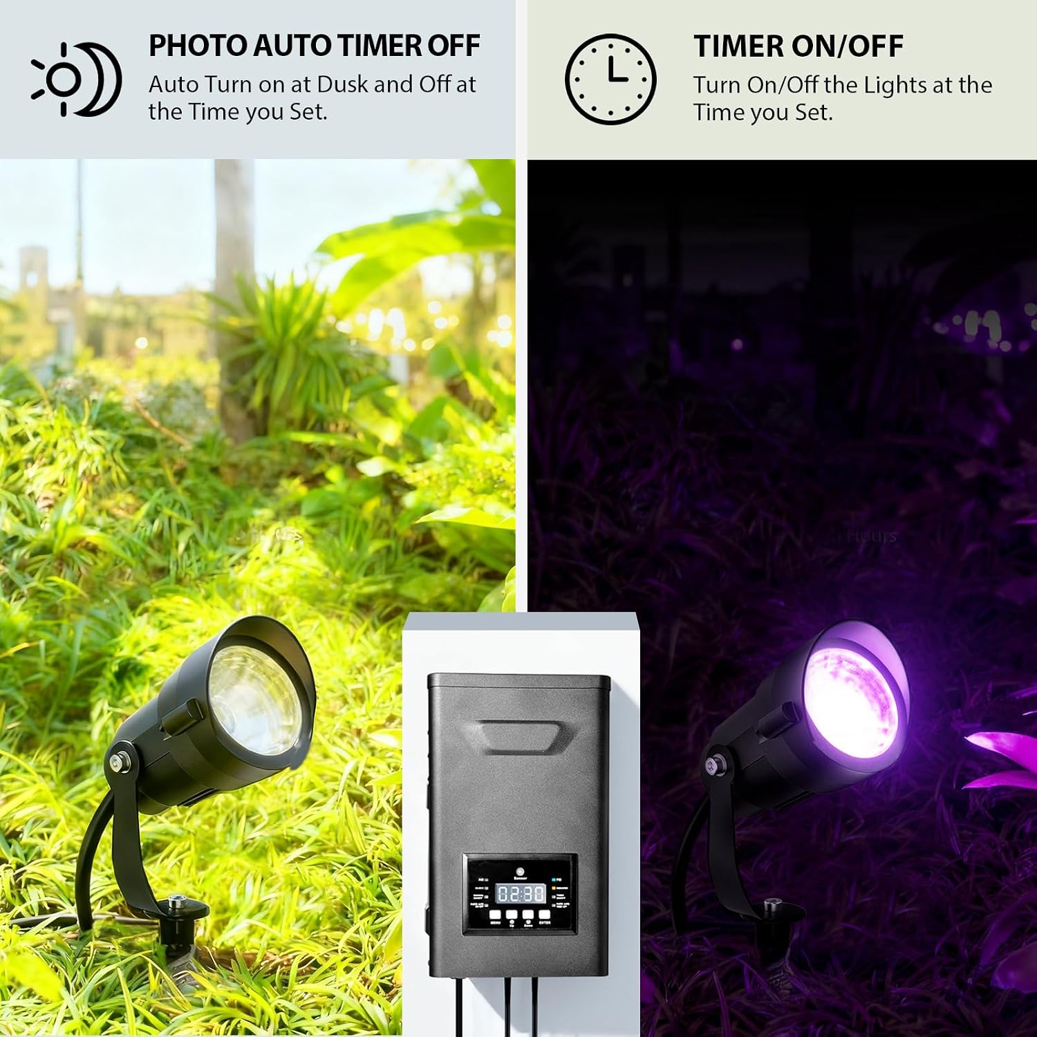 All-in-One RGBWW Low Voltage Landscape Lighting Kit, 12W LED Color Changing Landscape Lights with Remotes, Transformer and Wire, Outdoor Waterproof Spotlights for Yard Garden Festival Decor, 12-Pack