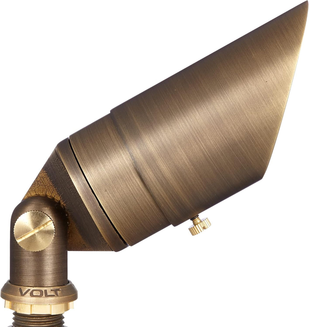 VOLT 20-Pack Top Dog 12V Cast Brass Outdoor Spotlights (Bronze) for Low Voltage Landscape Lighting of Yard, Lawn, Garden, Patio, Trees & House