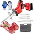 Handheld Reciprocating Saw, Electric Reciprocating Saw, Meat Slicer Tool Set with 4 Saw Blades and 12 Pairs of Gloves, Suitable for Factories, Meat Processing Plants, Schools
