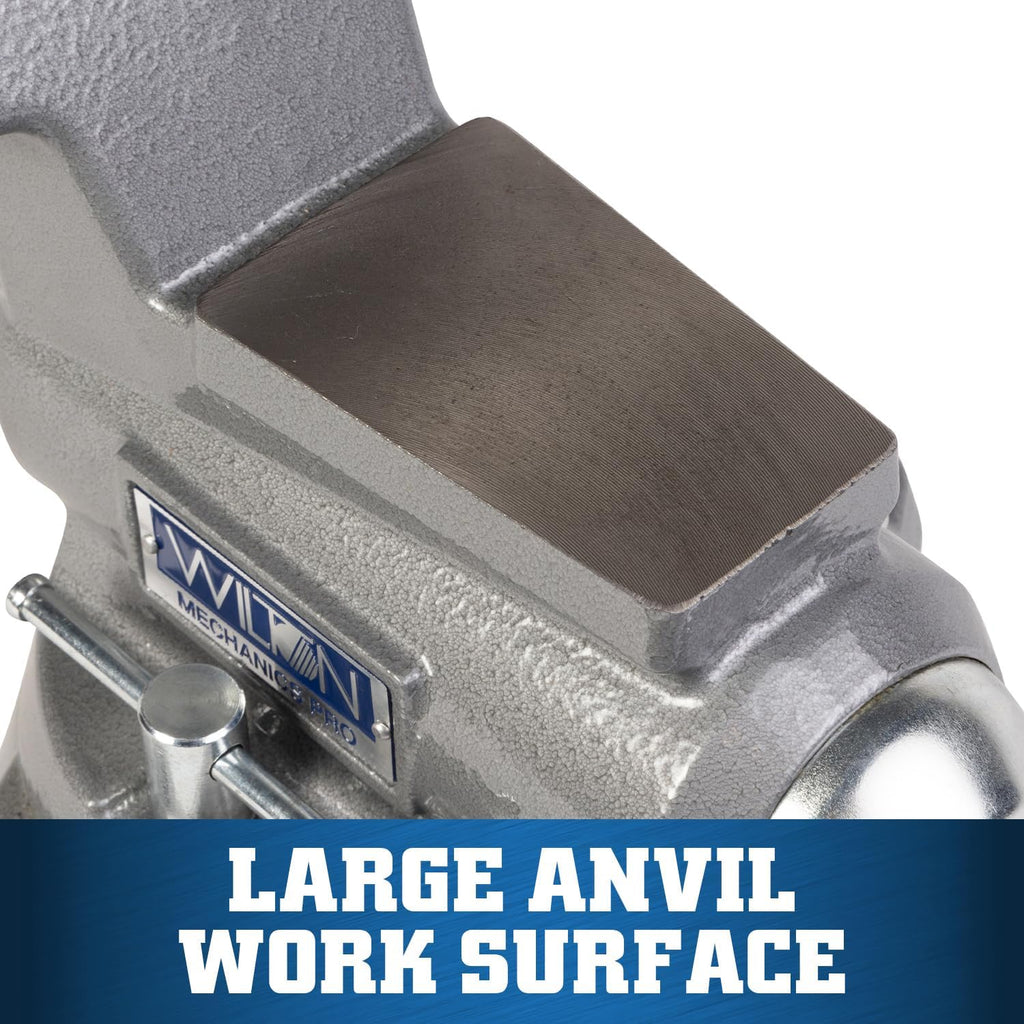 Wilton Mechanics Pro Bench Vise, 5-1/2' Jaw Width, 5' Jaw Opening, 3-5/8' Throat (Model 855M)