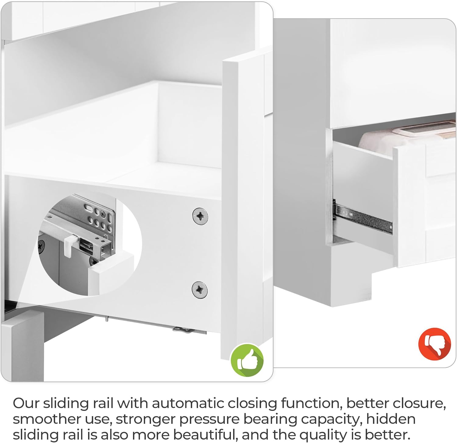 Yaheetech 24.5' Modern Bathroom Vanity with Ceramic Basin, Undermount Vanity Sink Cabinet with 2 Doors and 1 Drawer, Free Standing Bathroom Storage Cabinet with Sink Combo Set, White