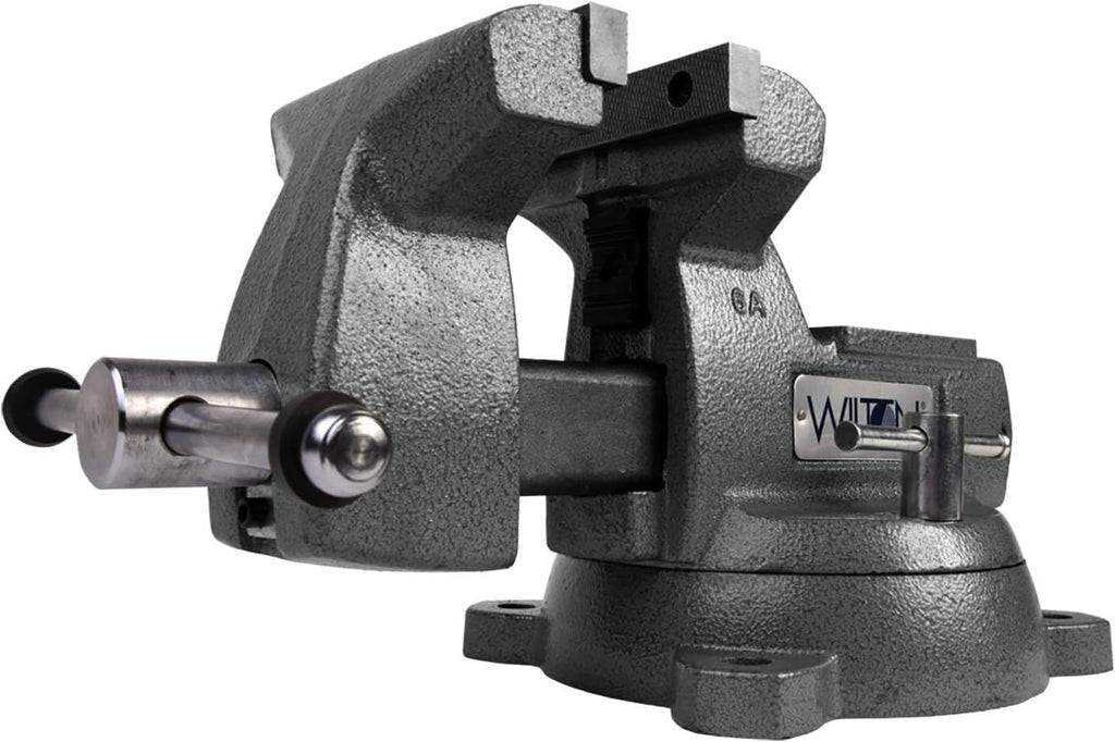 Wilton Mechanics Bench Vise, 6' Jaw Width, 5-3/4' Jaw Opening, 4-1/8' Throat (Model 746)