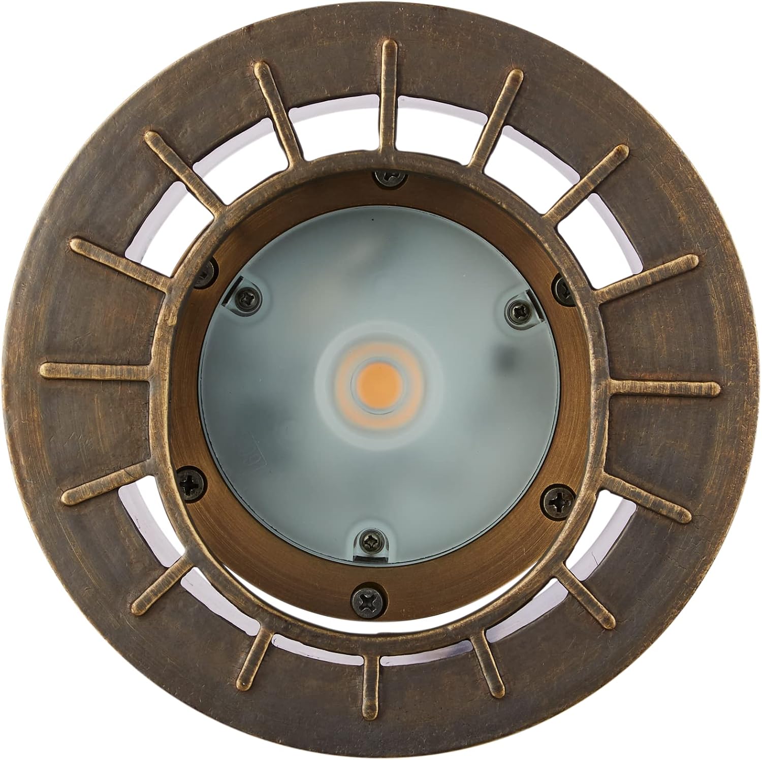 VOLT 12V Waterproof IP68 Color Changing RGBW LED Brass Well Light (Bronze) with Remote Control for Low Voltage Landscape Lighting of Outdoor Walkway, Garden, Shrubs, Columns or Trees