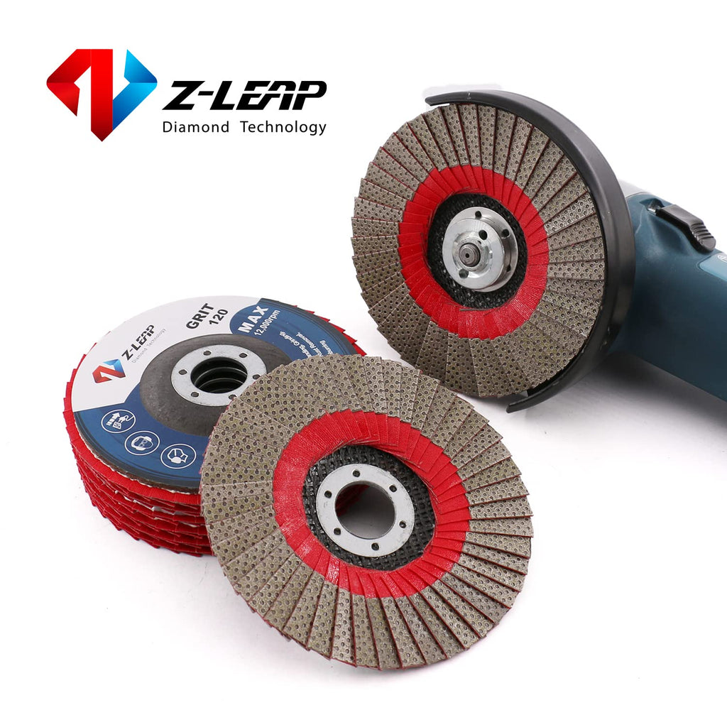5Inch/125mm Flap Diamond Grinding Wheels Sanding Abrasive Disc for Metal Wood Stone Tile Marble Glass (4pack)